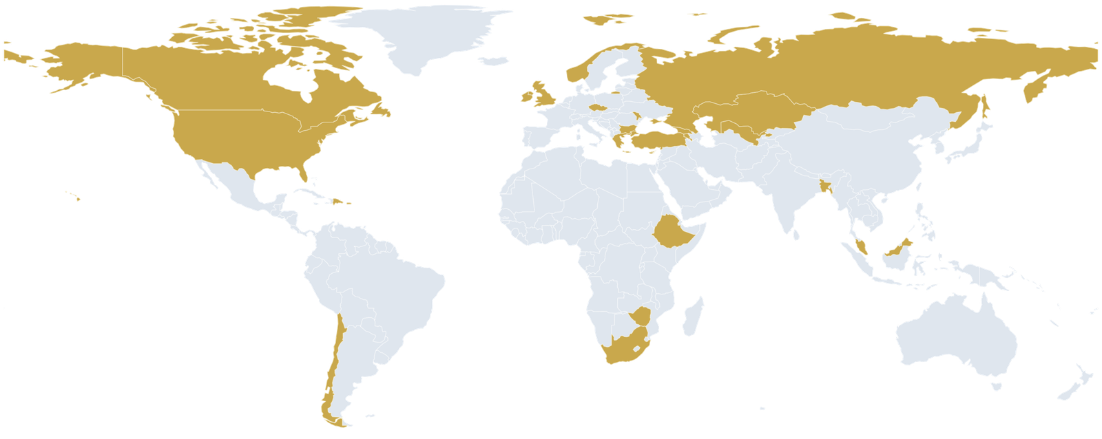 Global Taekwon-Do Federation member countries map